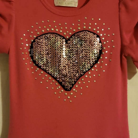 Beautees pink Dress with heart and sparkles - Picture 5 of 6